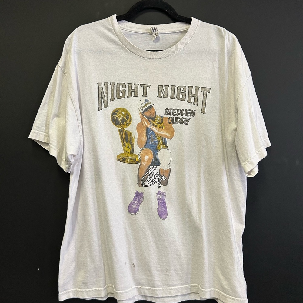 American Apparel White Steph Curry Graphic Tee